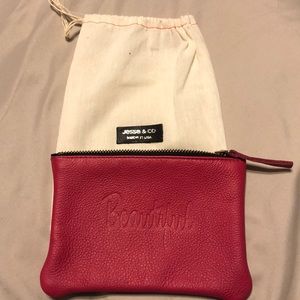 Genuine Leather “Beautiful” Word Pouch